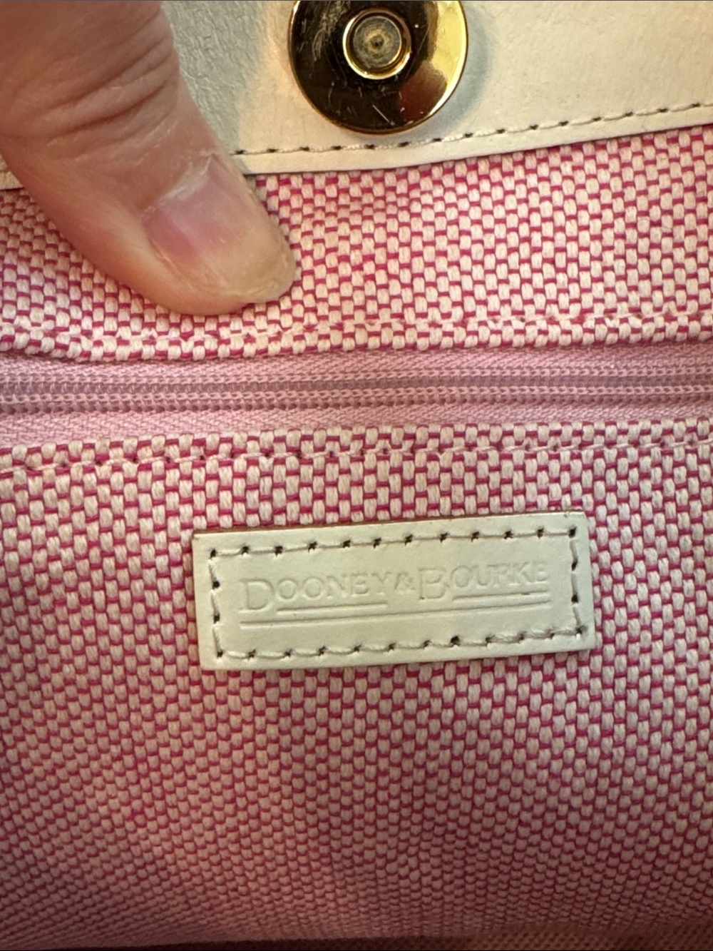 Dooney & Bourke Gold and Cream Zebra-Print Shoulder Bag - Picture 10 of 14